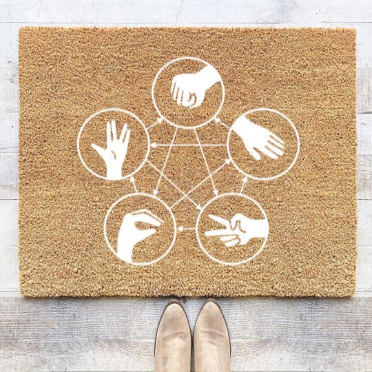 Discover Big Bang Theory Sheldon Cooper Rock Paper Coir Doormats