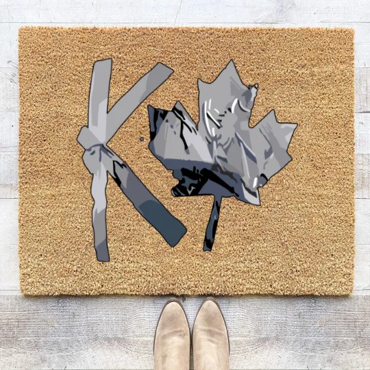 Discover Wrestling Entertainment Kevin Owens K Canada Maple Leaf Coir Doormats