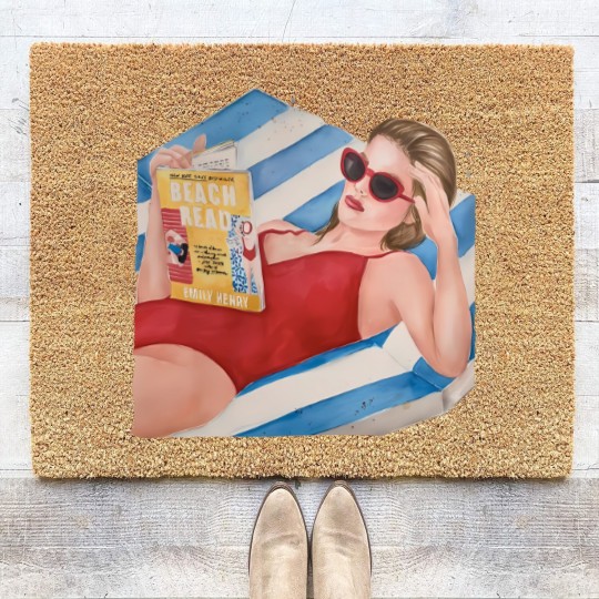 Discover Beach Read by Emily Henry book Coir Doormats | Super soft cotton bookish Coir Doormats