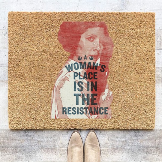 Discover Woman’s Place Is In The Resistance Feminist Coir Doormats