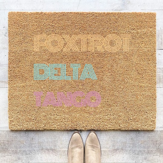 Discover Subtle Anti Trump Coir Doormats, Foxtrot Delta Tango Coir Doormats, Political Protest Coir Doormats