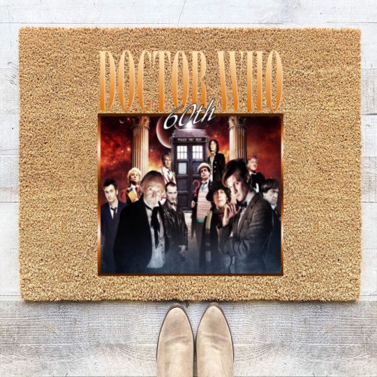 Discover Doctor Who 60th Anniversary 1963 ? 2023 Signature Thank You Coir Doormats, Trendy Coir Doormats