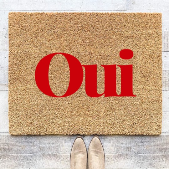 Discover Oui Coir Doormats, French slogan Coir Doormats, cute yes Coir Doormats