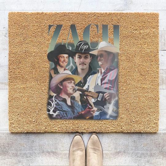 Discover Vintage Zach Top Country Music Festival 2025 Rap Coir Doormats, Singer Band king of country Coir Doormats