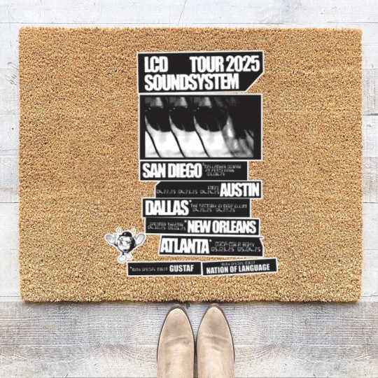 Discover New LCD Soundsystem Band Tour 2025 Coir Doormats