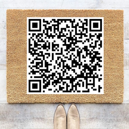 Discover F You QR Code Coir Doormats