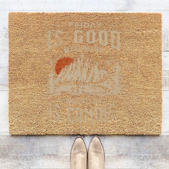 Discover Friday is Good Cause Sunday is Coming Coir Doormats, Christian Coir Doormats
