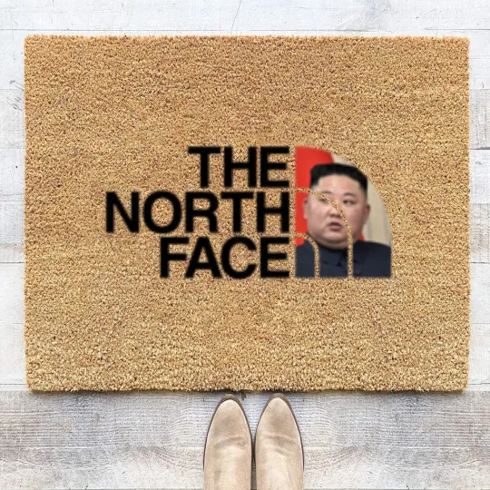 Discover North Face Hijacked Unisex Coir Doormats, Kim Jong Un Parody Coir Doormats, Funny Gift, Black Humor, Memes, meme Coir Doormats