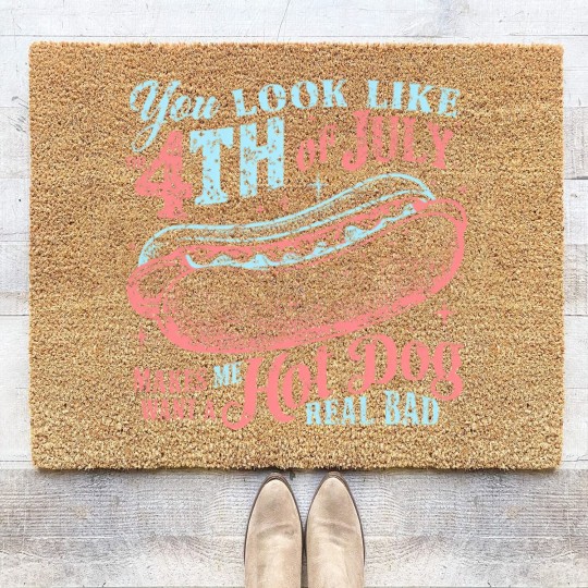 Discover You Look Like The 4th Of July, Makes Me Want A Hot Dog Real Bad Coir Doormats