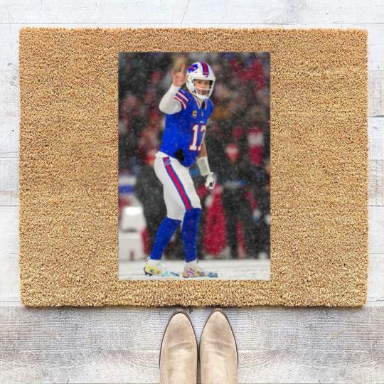 Discover Josh Allen Football Coir Doormats, Buffalo Fan Gift