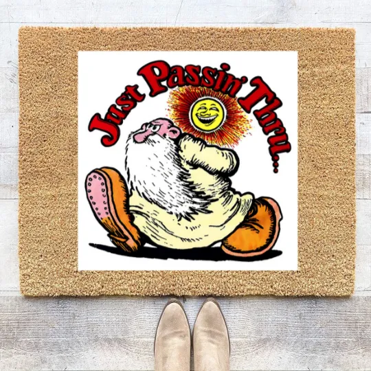 Discover Mr Natural Just Passin' Thru Coir Doormats