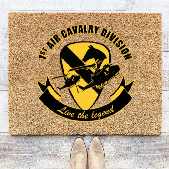 Discover 1st Air Cavalry Division Air Cav - Live The Legend Coir Doormats