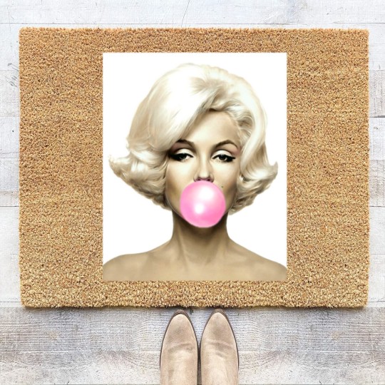 Discover Pink Marilyn Monroe Bubble Gum Coir Doormats Coir Doormats