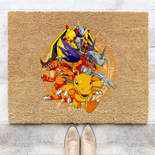 Discover Agumon Evolution - Digimon - Coir Doormats