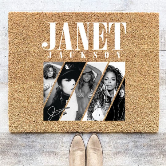 Discover Janet Jackson Signature Coir Doormats, 90s Vintage Janet Jackson Coir Doormats