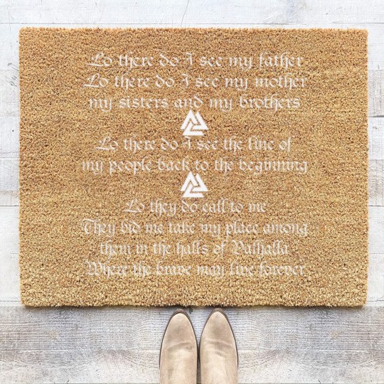 Discover Viking Prayer Lo There Do I See © Coir Doormats