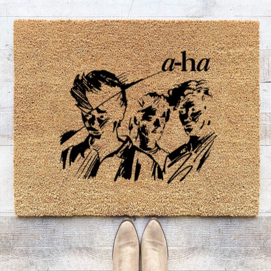 Discover A Ha A-ha Pop Band Designs A Ha A-ha Pop Band Designs Coir Doormats