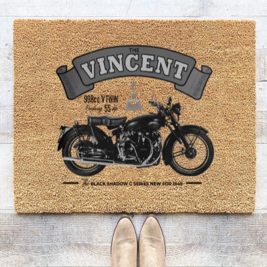 Discover Vincent Black Shadow Classic Motorcycle T Coir Doormats