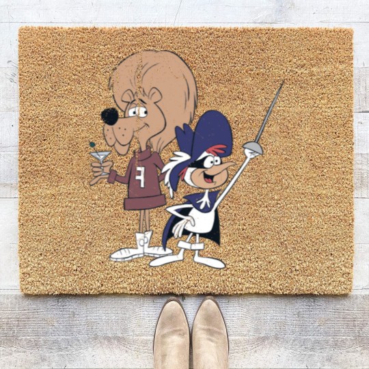 Discover Distressed Vintage Super Chicken and Fred - Cartoons - Coir Doormats