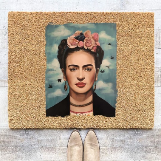 Discover frida khalo Coir Doormats