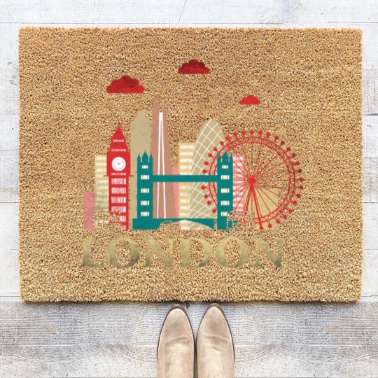Discover London Souvenir London Souvenir City Vintage British U K Coir Doormats