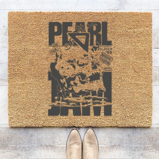 Discover PEARLL JAM Vintage Coir Doormats, Oversized Coir Doormats, Classic Rock, Coir Doormats