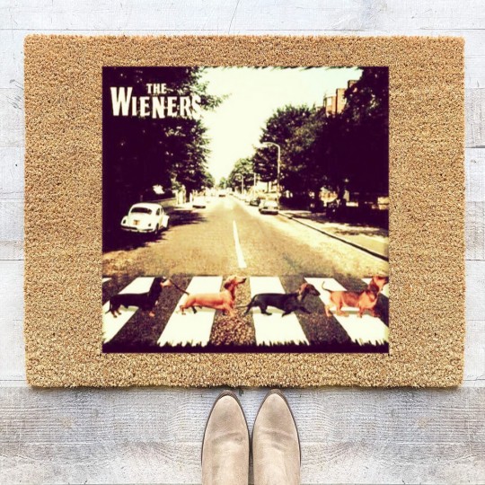Discover Doxie Dachshund Abbey Road Coir Doormats Coir Doormats