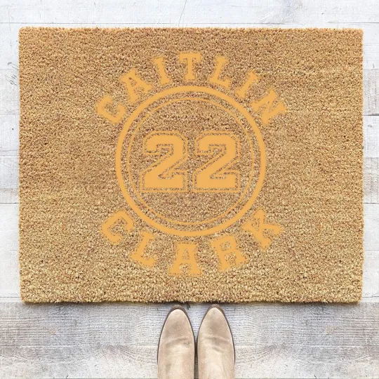 Discover Clark 22 Jersey Coir Doormats Womens Basketball Unisex Coir Doormats
