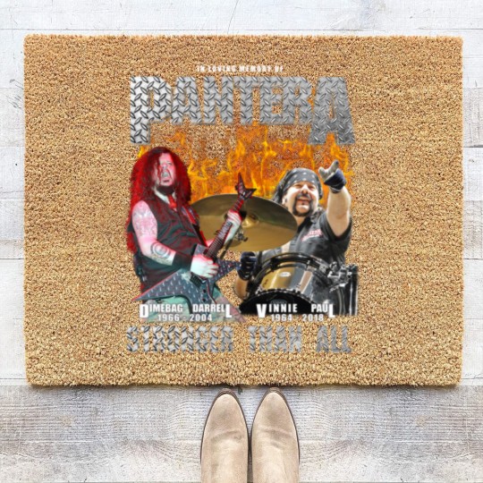 Discover Mayhem Skull Dimebag Darrell Coir Doormats
