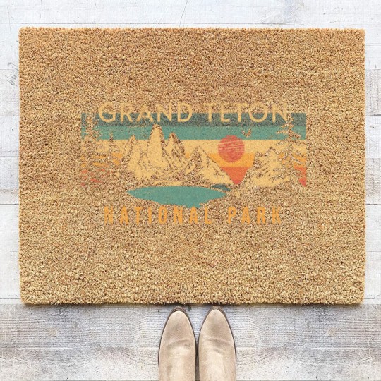 Discover Grand Teton National Park Coir Doormats
