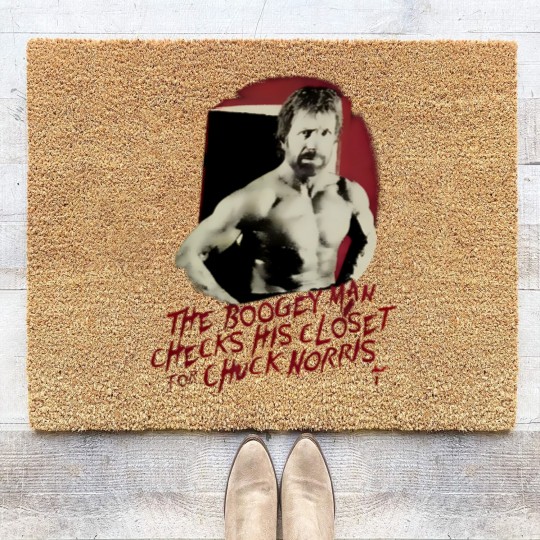 Discover Vintage Chuck Norris The Boogeyman Movie Actors Black Coir Doormats