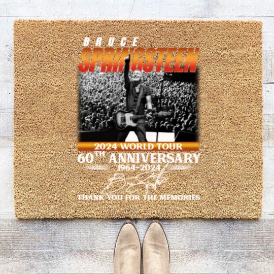 Discover Bruce Springsteen 2024 Tour Coir Doormats, Bruce Springsteen 60th Anniversary Coir Doormats