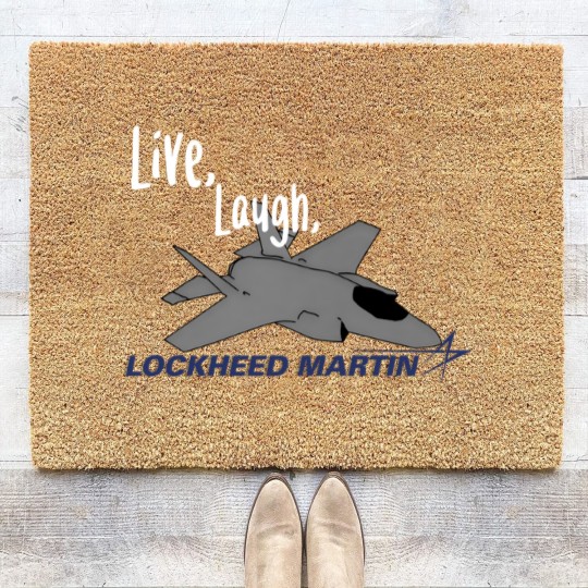 Discover Live, Laugh, Lockheed Martin Unisex Coir Doormats