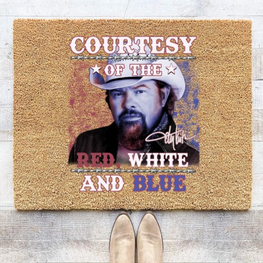 Discover Toby Keith Courtesy Of The Red White And Blue Coir Doormats