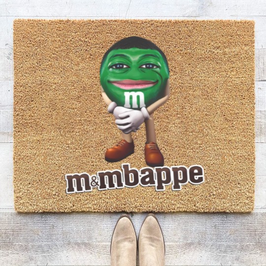 Discover M&Mbappe Kylian Mbappe Funny Meme Coir Doormats,  Mbape Football Parody Fan Gift