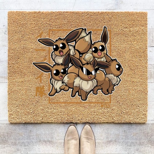 Discover Eevee Squad PKM Coir Doormats Graphic Coir Doormats,  Adult Men Unisex Game Cartoon Anime Japanese Umbreo Coir Doormats