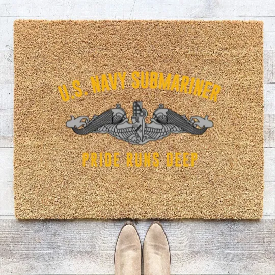 Discover US Navy Sub Veteran Submariner Pride Runs Deep Coir Doormats