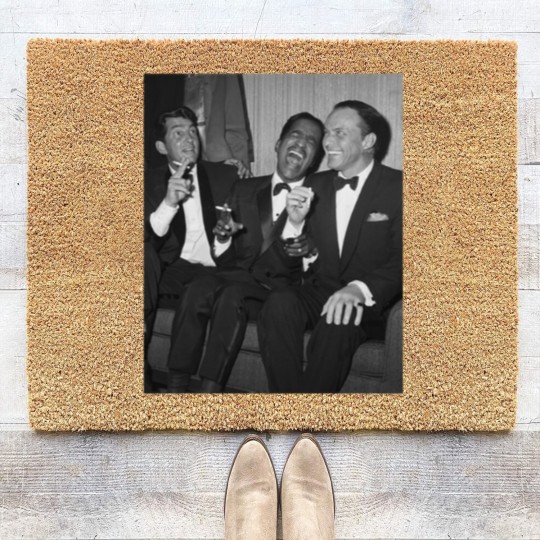 Discover The Rat Pack Frank Sinatra Sammy Davis Jr Dean Martin Las Vegas The Mob Rat Pack Classi Coir Doormats