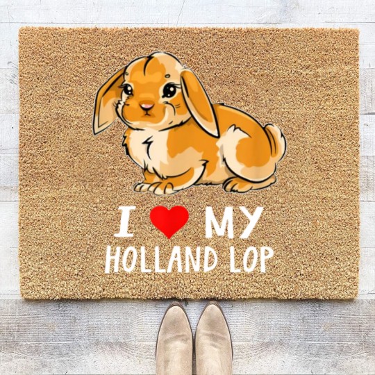 Discover I love my holland lop Coir Doormats Coir Doormats