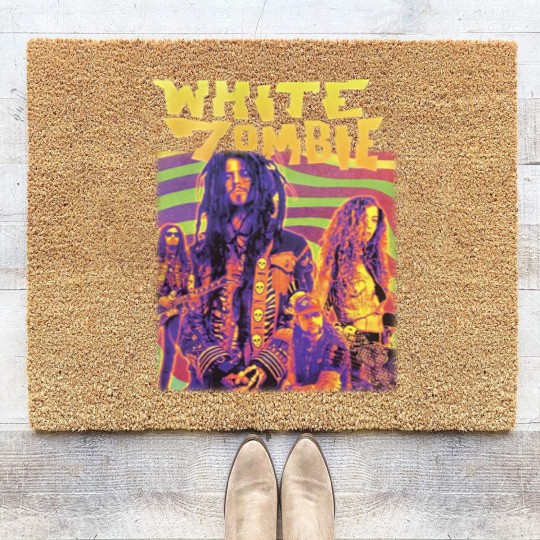 Discover Vintage Style White Zombie Band Coir Doormats