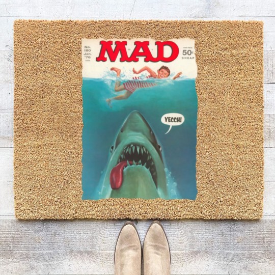 Discover Mad Magazine Jaws Cover Deep Sea Funny Super Cool Best Gift Top Coir Doormats Coir Doormats