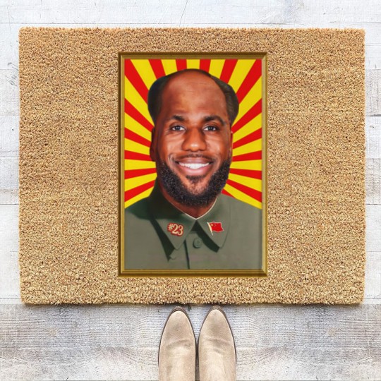 Discover Lebron James Chinese Communist Party Coir Doormats