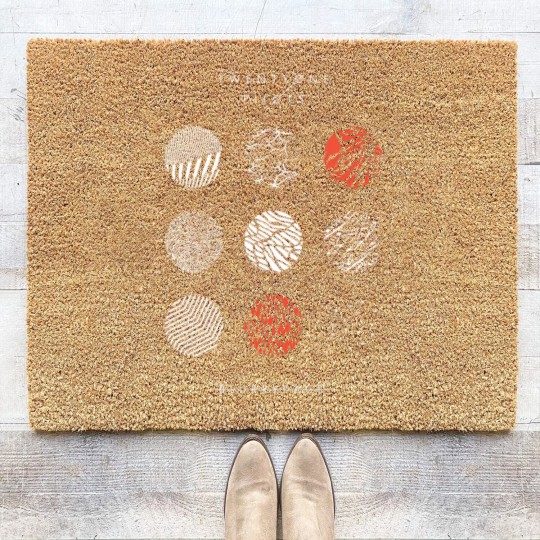 Discover Pilotss band blurryface album logo Coir Doormats