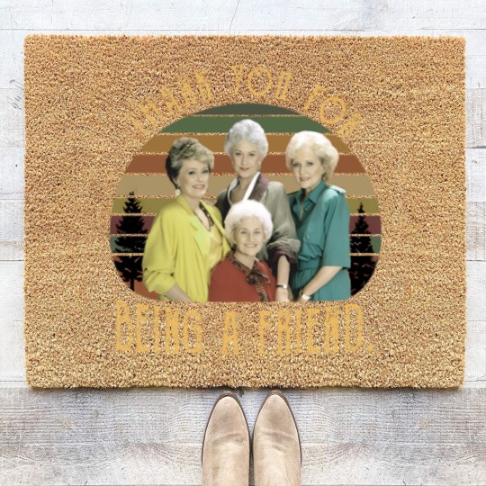 Discover The Stay Golden Thank You For Being A Friend 80s Vintage Sunset Coir Doormats