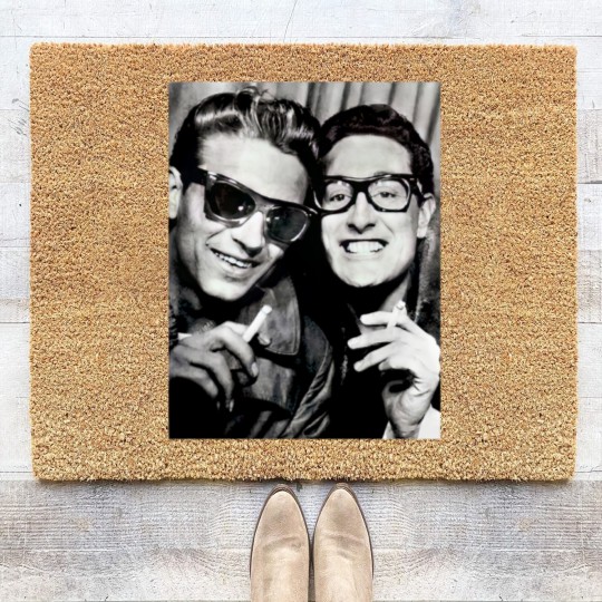 Discover Waylonn Jennings and Buddy Holly 1958 Coir Doormats