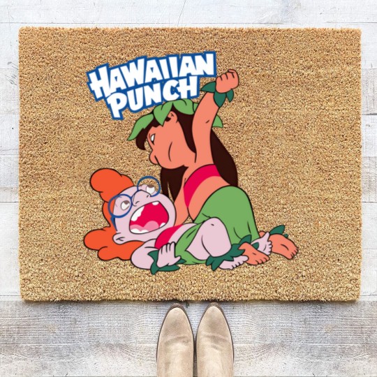 Discover Lilo Hawaiian Punch Coir Doormats, Hawaiiann Punch Lilo And Myrtle Coir Doormats, Magicc Kingdom Coir Doormats