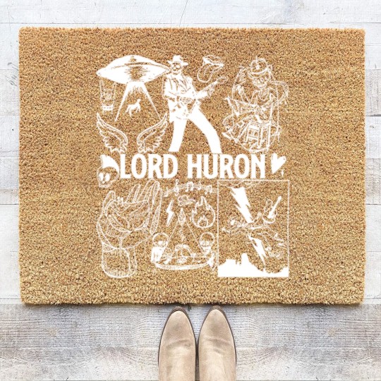 Discover Lord Huron Doodle Art Coir Doormats, Vintage Lord Huron Merch Coir Doormats