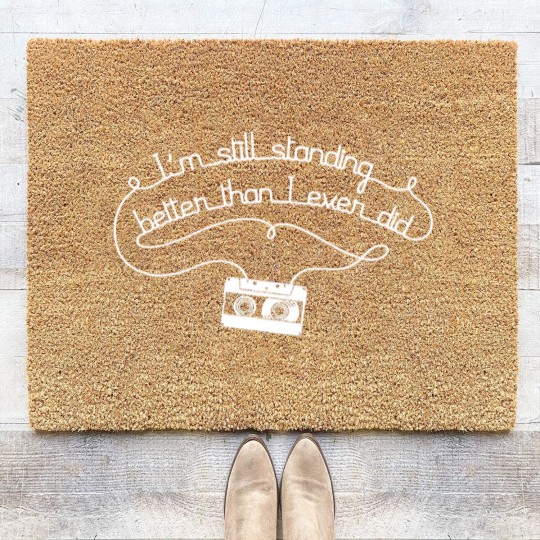 Discover Graphic John Arts Elton Distressed Essential Vinta Coir Doormats