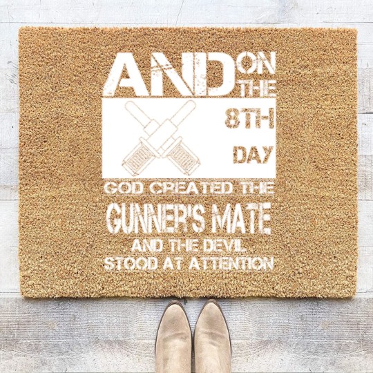 Discover Gunner's mate - On the 8th day God created them Coir Doormats