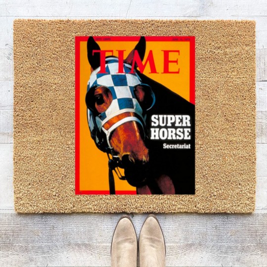 Discover Secretariat Time Magazine Cover 1973 Coir Doormats